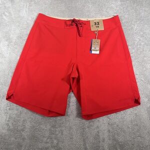 Patagonia Shorts Mens 32 Red Hydropeak Boardshorts 18" Stretch Swim Surf UPF50